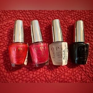 OPI Infinite Shine Nail Polish Collection - Red, Pink, Clear & Top coat